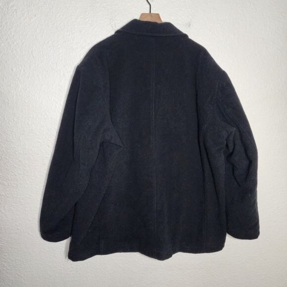 Kenneth Cole Reaction Wool Blend Pea Coat in Black Women's Plus Size 2X NWT - Picture 5 of 8